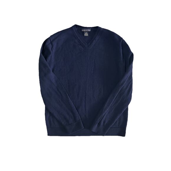 Banana Republic Men’s Navy Blue 100% Extra Fine Italian Merino Wool Sweater Sz M - Picture 3 of 4